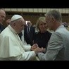 Pope Francis greets singer Sting and his wife, Trudie Styler
