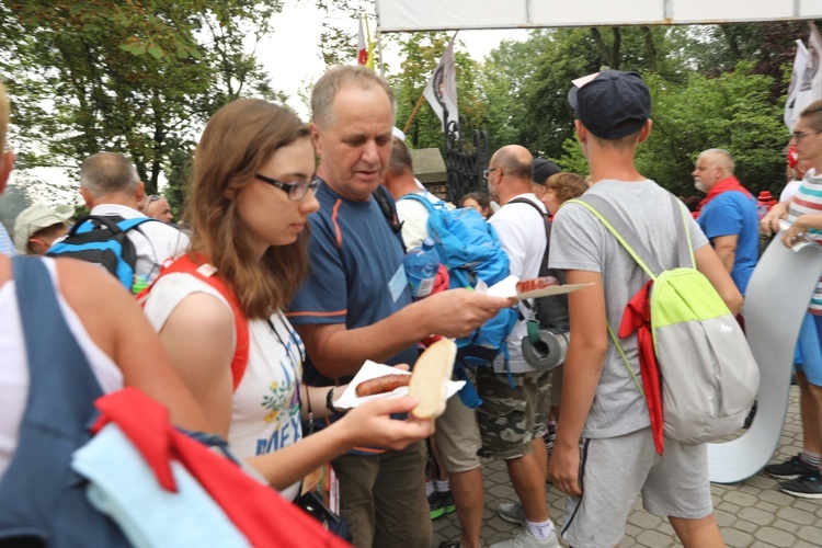 Powitanie pielgrzymów z Oświęcimia na Górce w Gołonogu - 2018