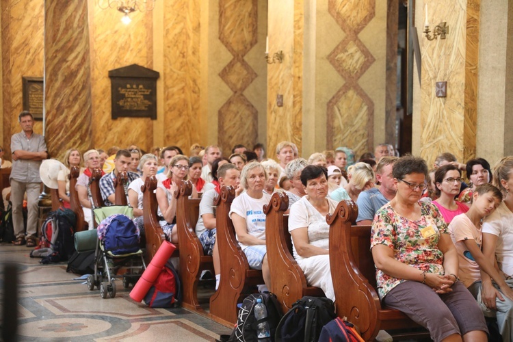 Powitanie pielgrzymów z Oświęcimia na Górce w Gołonogu - 2018