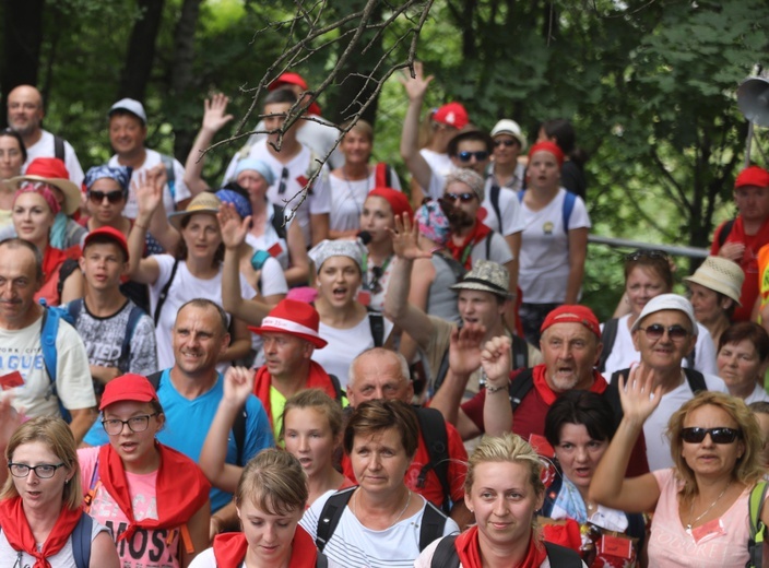 Powitanie pielgrzymów z Oświęcimia na Górce w Gołonogu - 2018