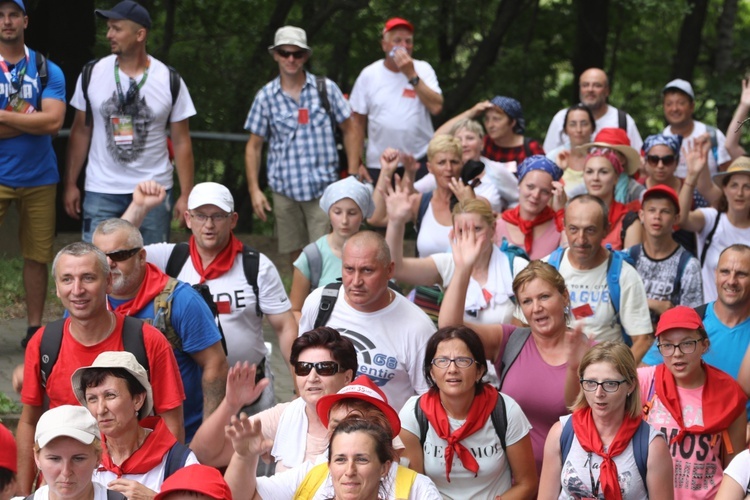 Powitanie pielgrzymów z Oświęcimia na Górce w Gołonogu - 2018