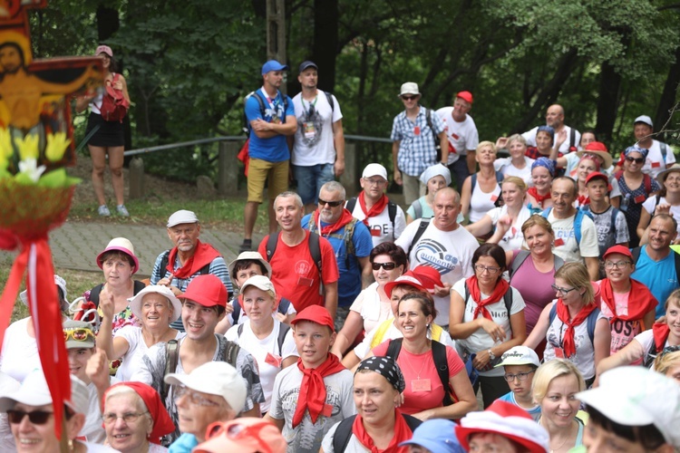 Powitanie pielgrzymów z Oświęcimia na Górce w Gołonogu - 2018