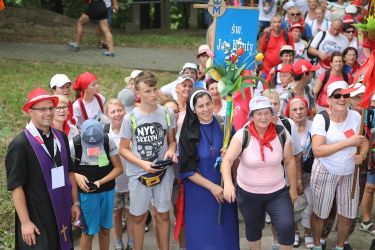 Powitanie pielgrzymów z Oświęcimia na Górce w Gołonogu - 2018