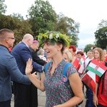 Powitanie 27. Pielgrzymki Diecezji Bielsko-Żywieckiej - grupy hałcnowskie na Jasnej Górze - 2018