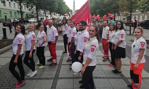 Maltańczycy z andrychowskiej filii kęckiego oddziału Maltańskiej Służby Medycznej na Jasnej Górze