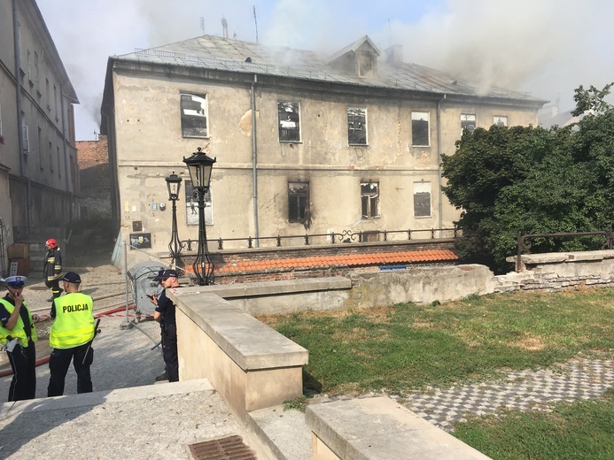 Pożar kamienicy na Starym Mieście w Lublinie