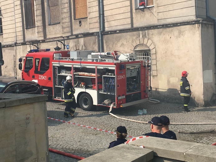 Pożar kamienicy na Starym Mieście w Lublinie