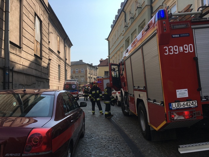 Pożar kamienicy na Starym Mieście w Lublinie