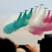 Widzowie czekali najbardziej na pokaz włoskiego zespołu Frecie Tricolori. I nie zawiedli się