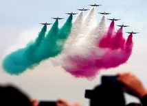 Widzowie czekali najbardziej na pokaz włoskiego zespołu Frecce Tricolori.