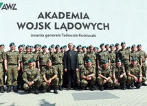 Spotkanie kapelanów z biskupem polowym w Akademii Wojsk Lądowych.