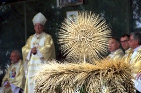 	Na uroczystości w Trąbkach Wielkich przygotowano korony dożynkowe.