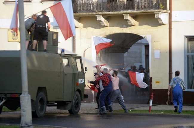 Robotniczy protest na planie "Klechy"