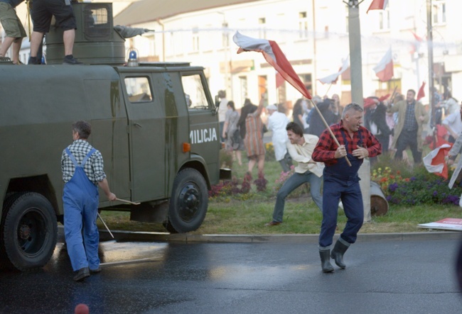 Robotniczy protest na planie "Klechy"