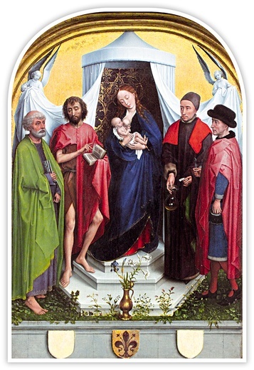 Rogier van der Weyden "Madonna Medici", olej i tempera na desce, 1449–1460, Muzeum Staedel, Frankfurt