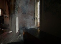 Dym w kościele Mariackim