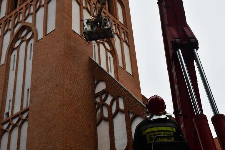 Ćwiczenia przeciwpożarowe w Szczecinku