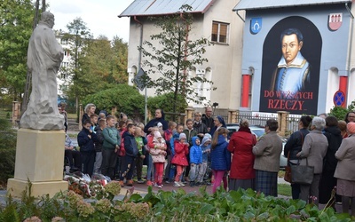 Modlitwa nieopodal przasnyskiej fary