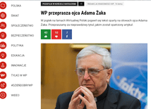 WP przeprasza o. Adama Żaka