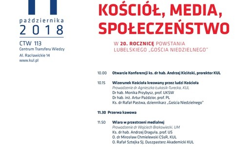 "Kościół, Media, Społeczeństwo" – konferencja z okazji 20-lecia lubelskiego „Gościa Niedzielnego”