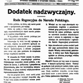 100 lat temu Rada Regencyjna ogłosiła odezwę "Do Narodu Polskiego"