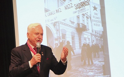 ▲	Andrzej Sobieraj wspominał początki regionalnej Solidarności.
