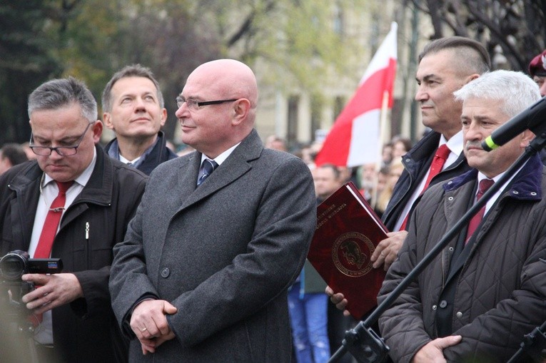 Odsłonięcie pomnika J. Piłsudskiego w Nowym Sączu