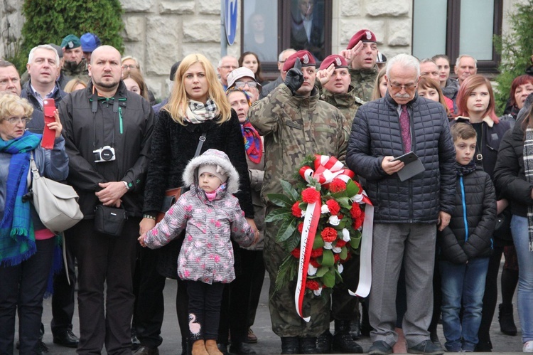 Odsłonięcie pomnika J. Piłsudskiego w Nowym Sączu