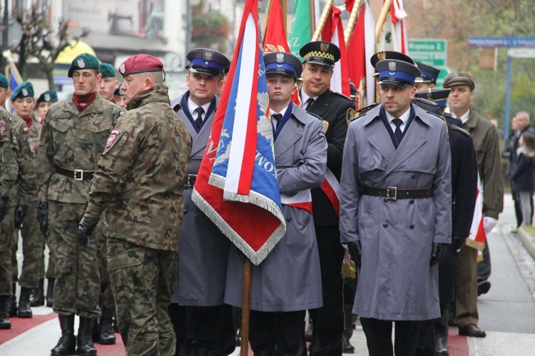 Odsłonięcie pomnika J. Piłsudskiego w Nowym Sączu