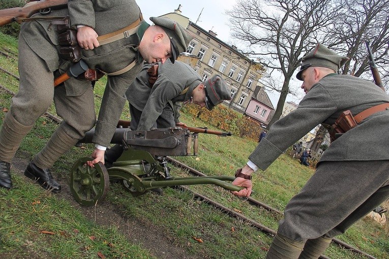 Odbicie pociągu pancernego - widowisko w Koszalinie