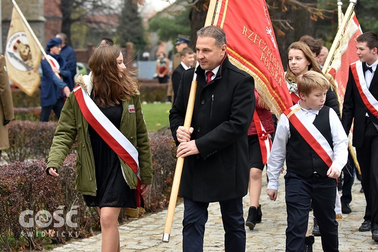 Obchody 100. rocznicy odzyskania niepodległości przez Polskę w Strzegomiu