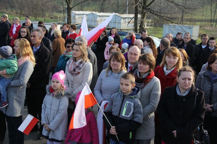 Odsłonięcie pomnika Niepodległości w Jodłowej