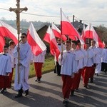 Odsłonięcie pomnika Niepodległości w Jodłowej