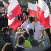 Odsłonięcie pomnika Niepodległości w Jodłowej