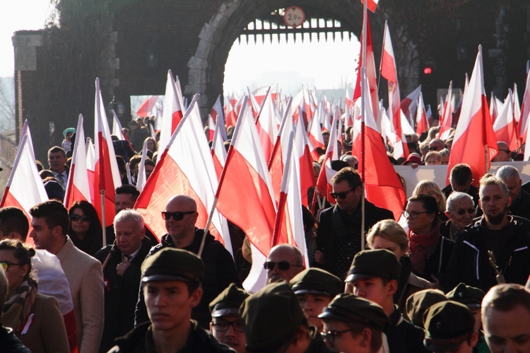 Krakowskie obchody 100. rocznicy odzyskania niepodległości 11.11.2018