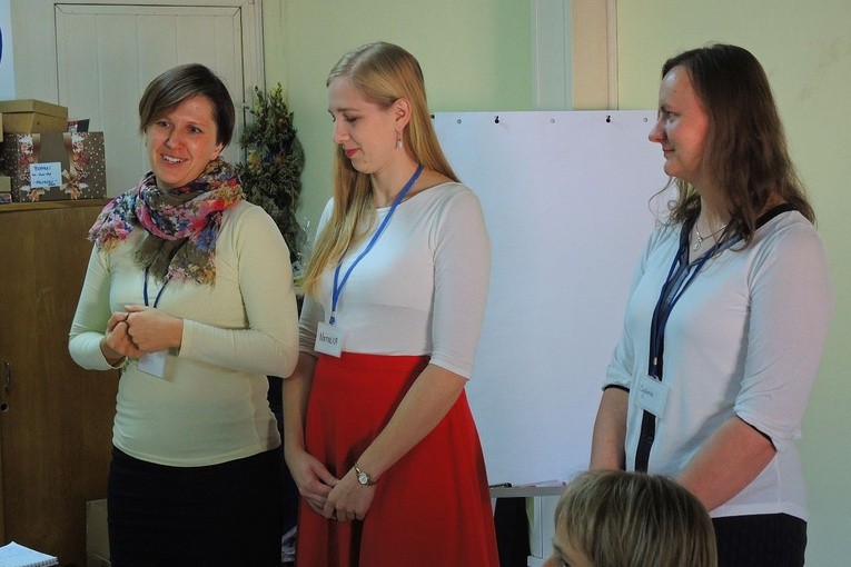 Organizatorki bielskich dni skupienia dla kobiet "Ta Jedyna": (od lewej) Jadwiga Wiatrowska, Natalia Baltaza i Sylwia Bąkowska