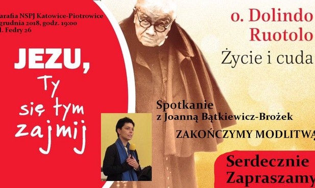 "Jezu, Ty się tym zajmij" - spotkanie z autorką książek o o. Dolindo, Katowice, 1 grudnia