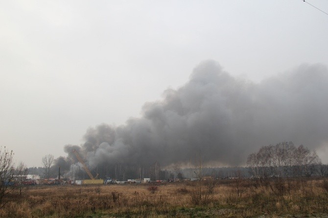 Pożar składowiska w Żorach