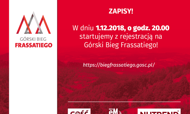 Ruszają zapisy na Górski Bieg Frassatiego - wspólną imprezę "Gościa Niedzielnego" i Radia eM