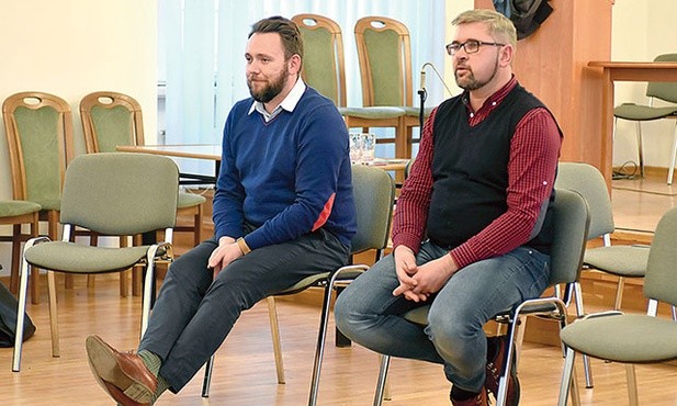 Waldemar i Piotr w czasie świdnickich warsztatów z nowej formy nauczania.