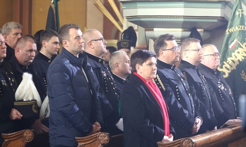 Z górnikami modliła się wicepremier Beata Szydło