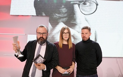 Bertold Kittel, Anna Sobolewska i Piotr Wacowski na gali nagród Radia Zet.