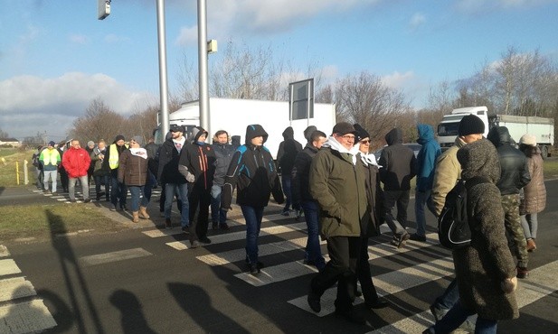 Protest Solidarności w tyskim Aweco