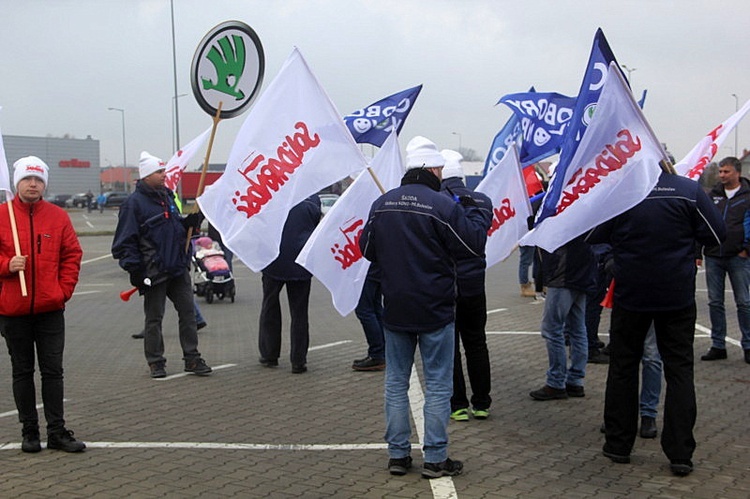 Pikieta w zakładach Volkswagena