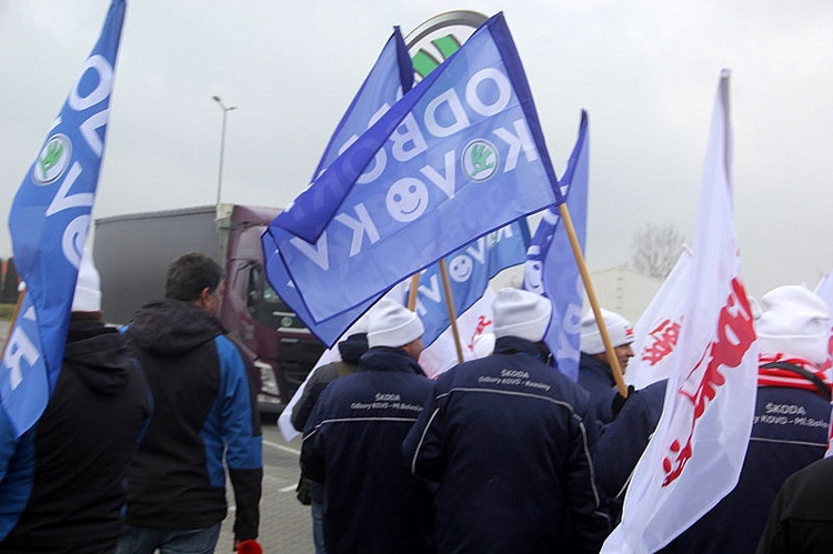 Pikieta w zakładach Volkswagena