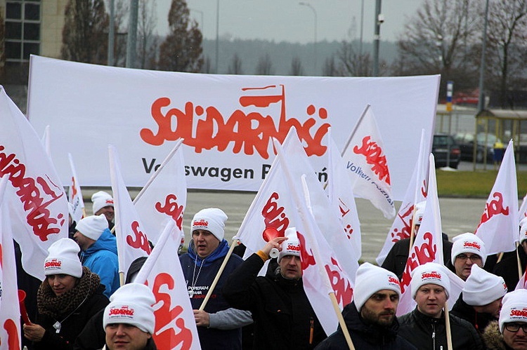 Pikieta w zakładach Volkswagena