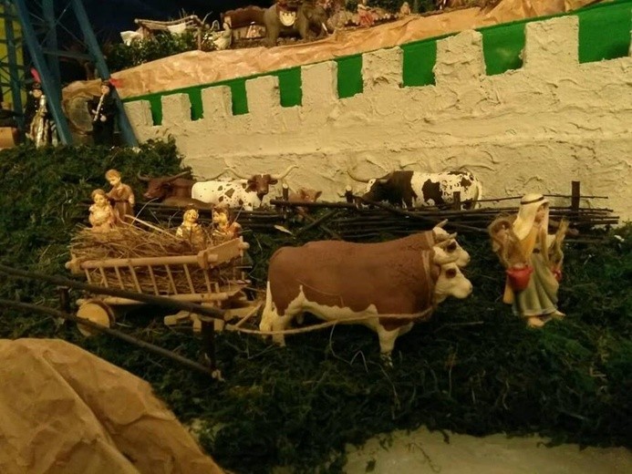 Szopka w chodniku górniczym