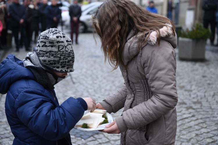 Wigilia na grybowskim rynku