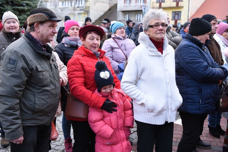 Wigilia na bobowskim rynku