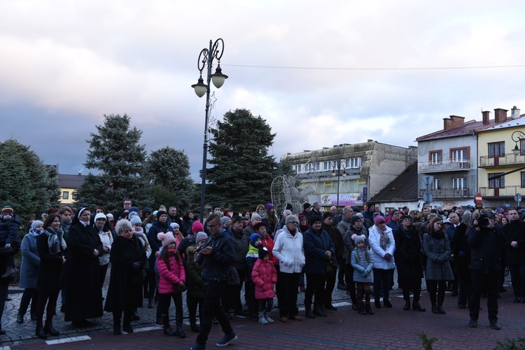 Wigilia na bobowskim rynku